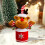 Caixa de presente de Natal com boneco de neve e orelhas de coelho (1 unidade) 1