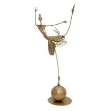 Escultura de bailarina de ballet de metal para jardín, 45 cm (18 pulgadas)