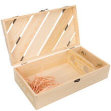 Coffret à bouteilles de vin vintage en bois – Rangement pour 2 bouteilles