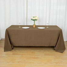 Polyesterový obdĺžnikový obrus taupe 72x120 palcov