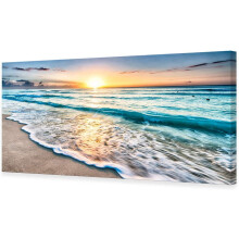 Abstrakter Leinwanddruck, 24 x 48 Zoll, gerahmt