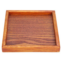 Bandeja de té cuadrada de madera maciza18x18x2cm