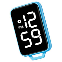 Keyring Watch Large Screen Easy To Read Night Light-Blue