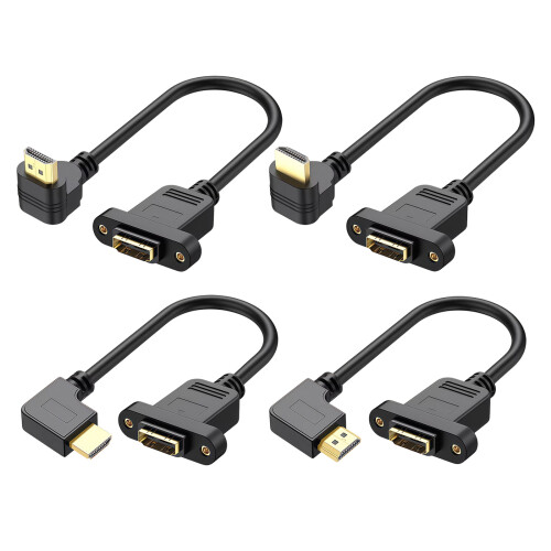 HDTV Right Angle Adapters Cable 0.5M Gold Plated-Bend left 1
