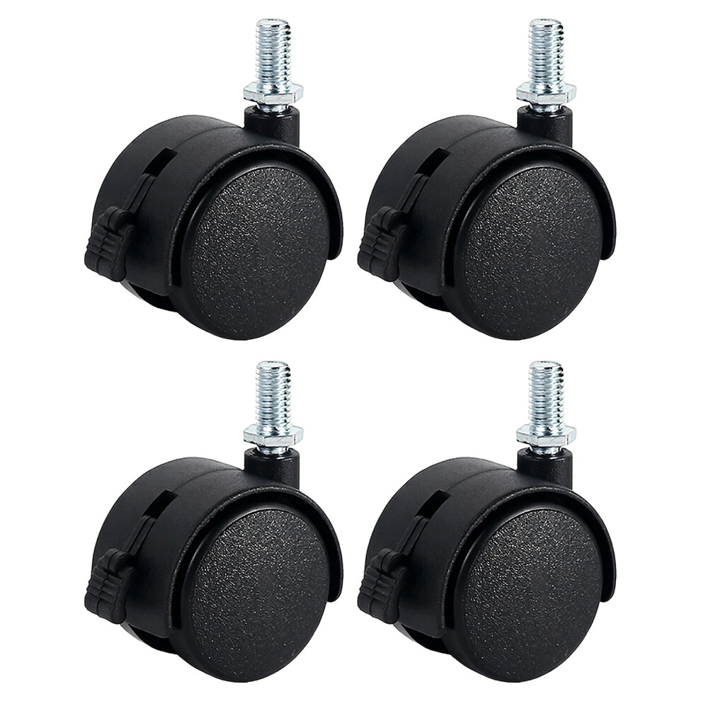 4Pcs Small Quiet Swivels Casters Moving-6X15threadbrake 7704001177640