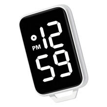 Mini montre porte-clés numérique résistante à l'eau,-Blanc