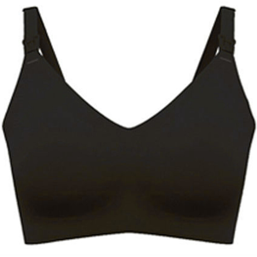 Fashionable Seamless Nursing Bra Maternity Support-Black M