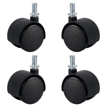 4Pcs Compacts Quiet Roller Wheel Furniture-8x15threadwithout