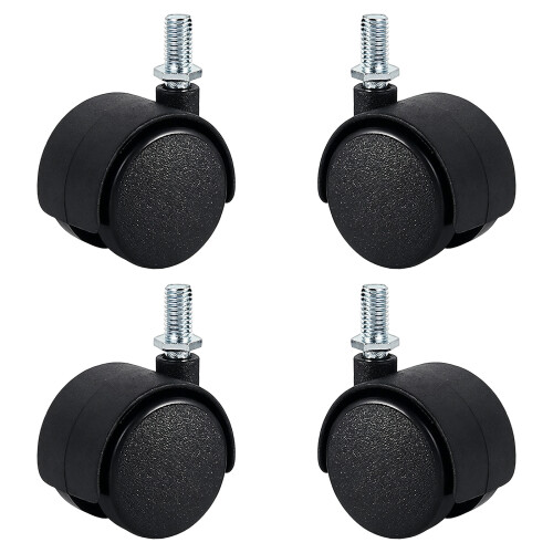 4Pcs Compacts Quiet Roller Wheel Furniture-8x15threadwithout