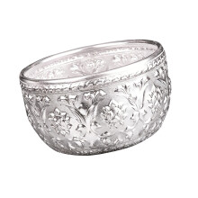 Thai Styles Silver Pewter Bowl For Dessert Ice Shaved-10cm