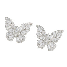 Stylish Zircon Butterfly Ear Clip Perfectly Fit for Freeclip 1/2