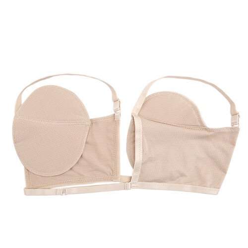 1 Pair Washable Invisible Underarm Sweat Pads Beige