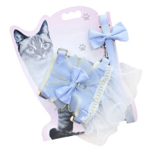 Adjustable Puppies and Cats Harnesses Vest Soft Meshes-Blue M