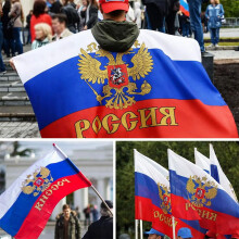 Russian Flag with Eagle Coat of Arms 150x90cm