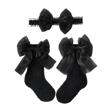 Baby Headband And Socks Combo Headwear Socks Perfect For-Black