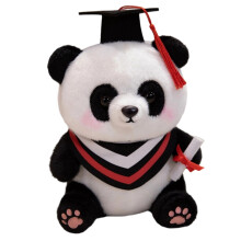 Plüschtier, gefüllter Panda, Souvenir für Absolventen,-Rot
