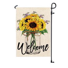 Sunflower Welcome Garden Flag 12x18 in Double-Sided