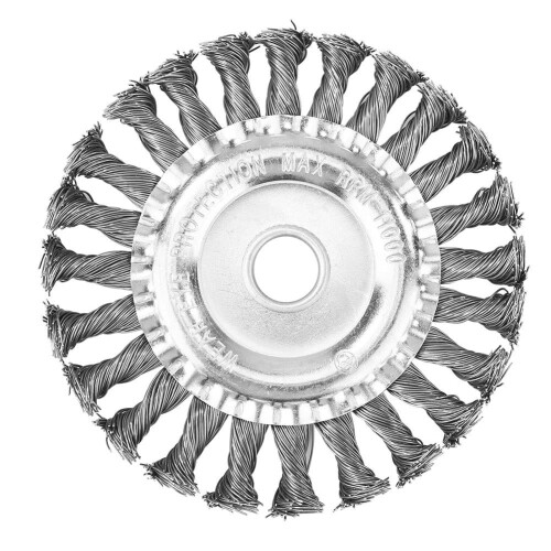 Brosse métallique à roue pour débroussailleuses – 10 cm
