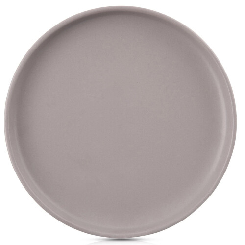 Keramik-Speiseteller, grau, 26,5 cm, mikrowellengeeignet