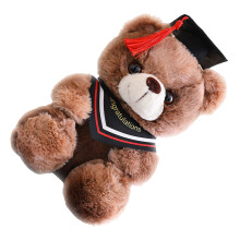 Jouet de confort en peluche sur le thème du docteur-marron foncé