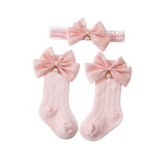 Trend Baby Girl Headband & Socks Ensemble Gentle Stretch-Pink