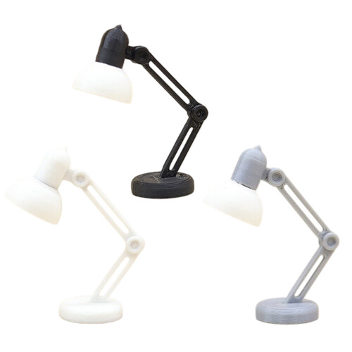 Accessoire de scène de bureau Miniature détaillé, lampe de-Gris 1