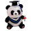 Stofftier Plüsch-Panda, Abschlussgeschenk für Absolventen-Blau 1