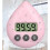 Minuteur de douche numérique étanche avec ventouse rose clair 1