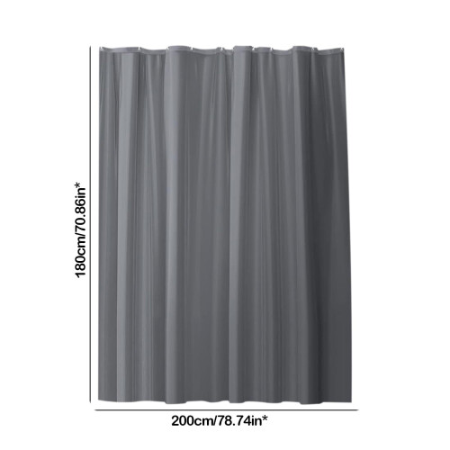 Shower Curtain Set Black White Fabric 12 Hooks 2
