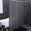 Shower Curtain Set Black White Fabric 12 Hooks 4