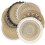 Jogo de 6 jogos americanos redondos estilo boho – 38 cm (14,9 polegadas) em algodão e linho 2