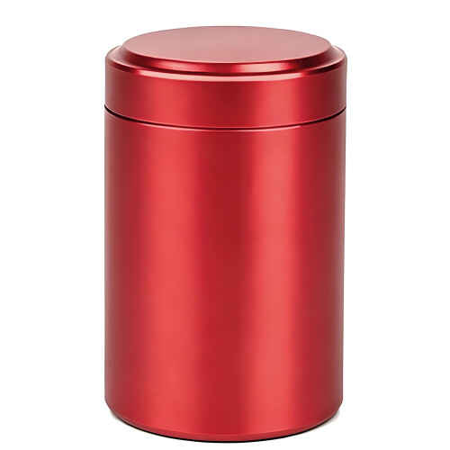Compacts Pet Cremation Urn With Easy Open Lid Aluminum-Red