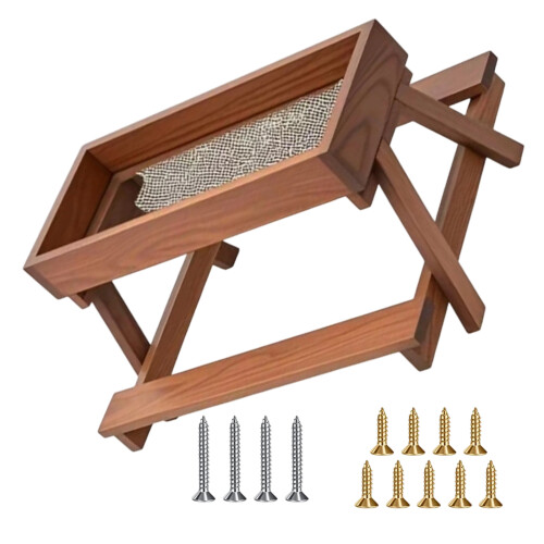 Natural Timber Bird Dining Platform With Wide Resting-B