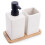 Badezimmer-Accessoire-Set, Weißer Dolomit, 3-teilig 1
