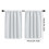 Solid Color Room Darkening Curtains 76x92 in 2PCS White 3