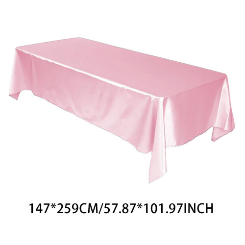 Light Grey Polyester Rectangle Tablecloth 147x259cm 2