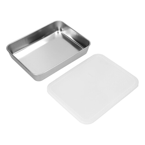 Edelstahl-Backblech mit Deckel, 5 cm tief