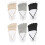 2er-Pack Damen-Finger-Zehensocken,-Schwarzer voller Zeh 2