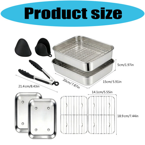 Accessoires pour friteuse à Air, ensemble de 7 plats de cocottes 2