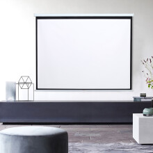 Manual Pull Down Retractable Projector Screen, 210cm L x 147cm W
