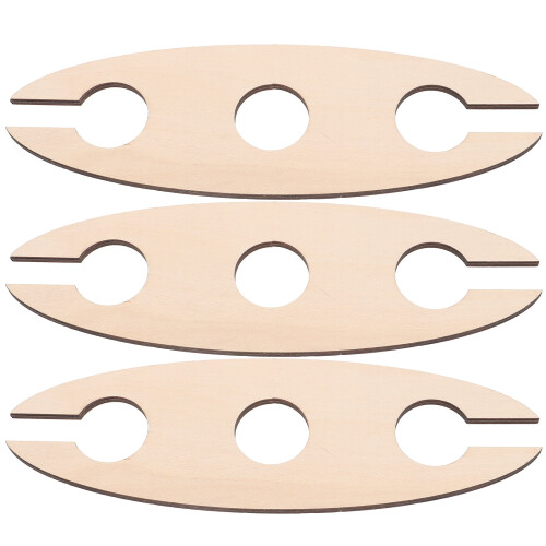 Houten wijnstandaard – kaki, 3-pack