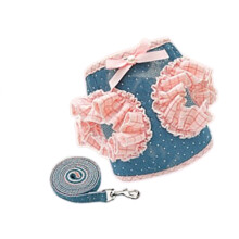 Harnais de gilet pour petit chien, conception sans-S Rose