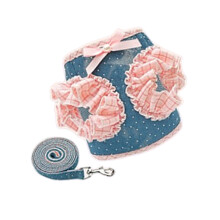 Harnais respirant pour petits chiens, gilet-L Rose