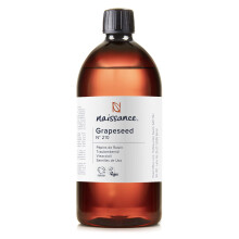 Naissance Grapeseed Oil (No. 210) 900ml - Natural Moisturiser and Conditioner - Ideal for Hair, Skin, Massage, Face, Beard and Aromatherapy