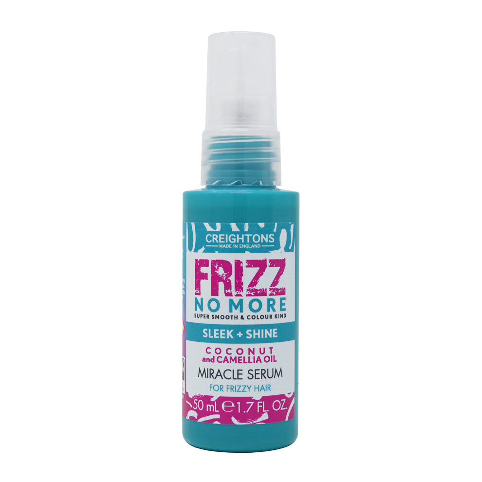 Creightons Frizz No More Sleek & Shine Miracle Serum 50Ml Smooths Hair, Locks Out Frizz & Moisture, Ideal For Frizz-Prone Or Wavy/Curly Hair |