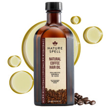Nature Spell Coffee Oil for Hair, Pre-Diluted Oil Helps Refresh Limp Strands & Enhance Shine, For All Hair Types, Vegan, 150ml