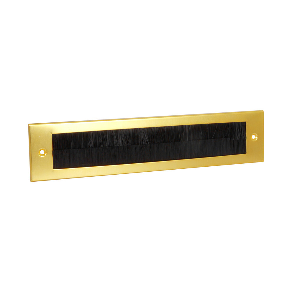 Aluminium Internal Brush Cover Gold By Ironmongery World 5057067993320