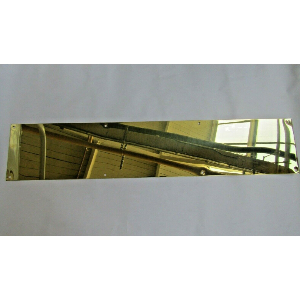 Door Kick Plate Polished Brass 760 X 150 Mm By Ironmongery World 5057067993870