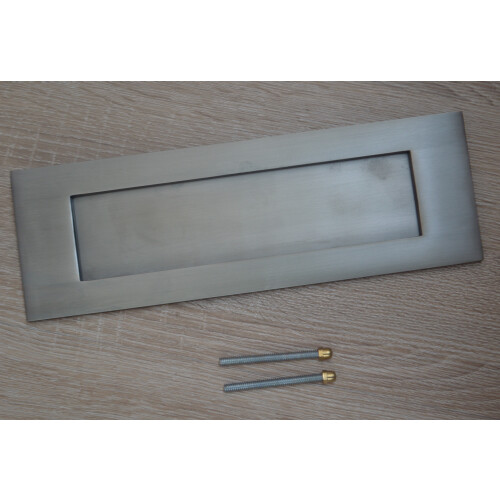 12" Plain Letter Plate Antique Pewter