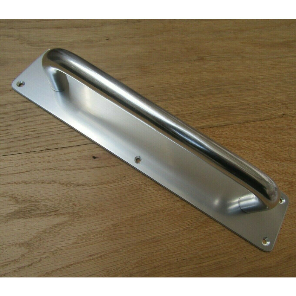 Plain Handle On Plate Polished Aluminium By Ironmongery World 5057067993535